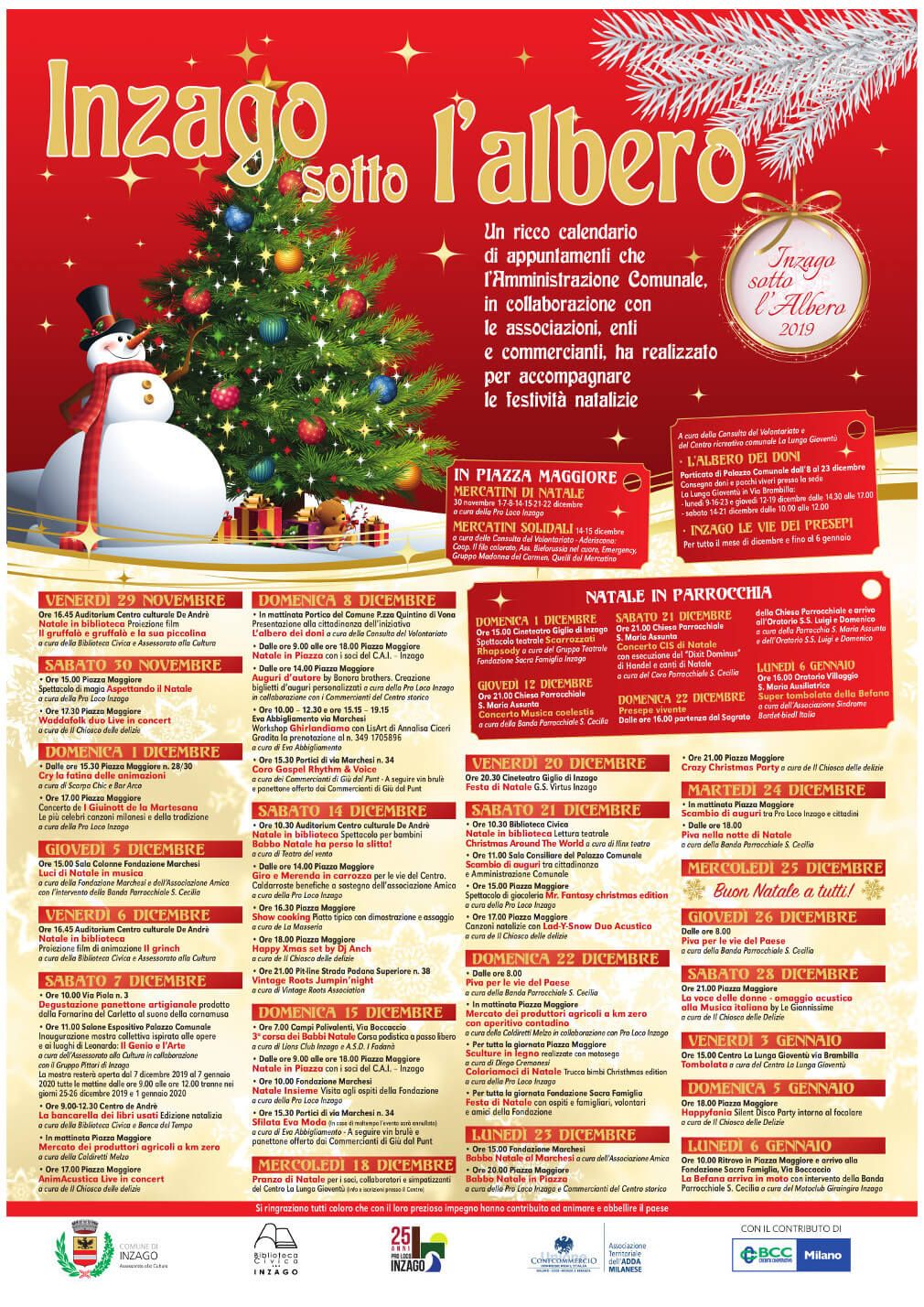 Manifesto Inzago sotto l'albero